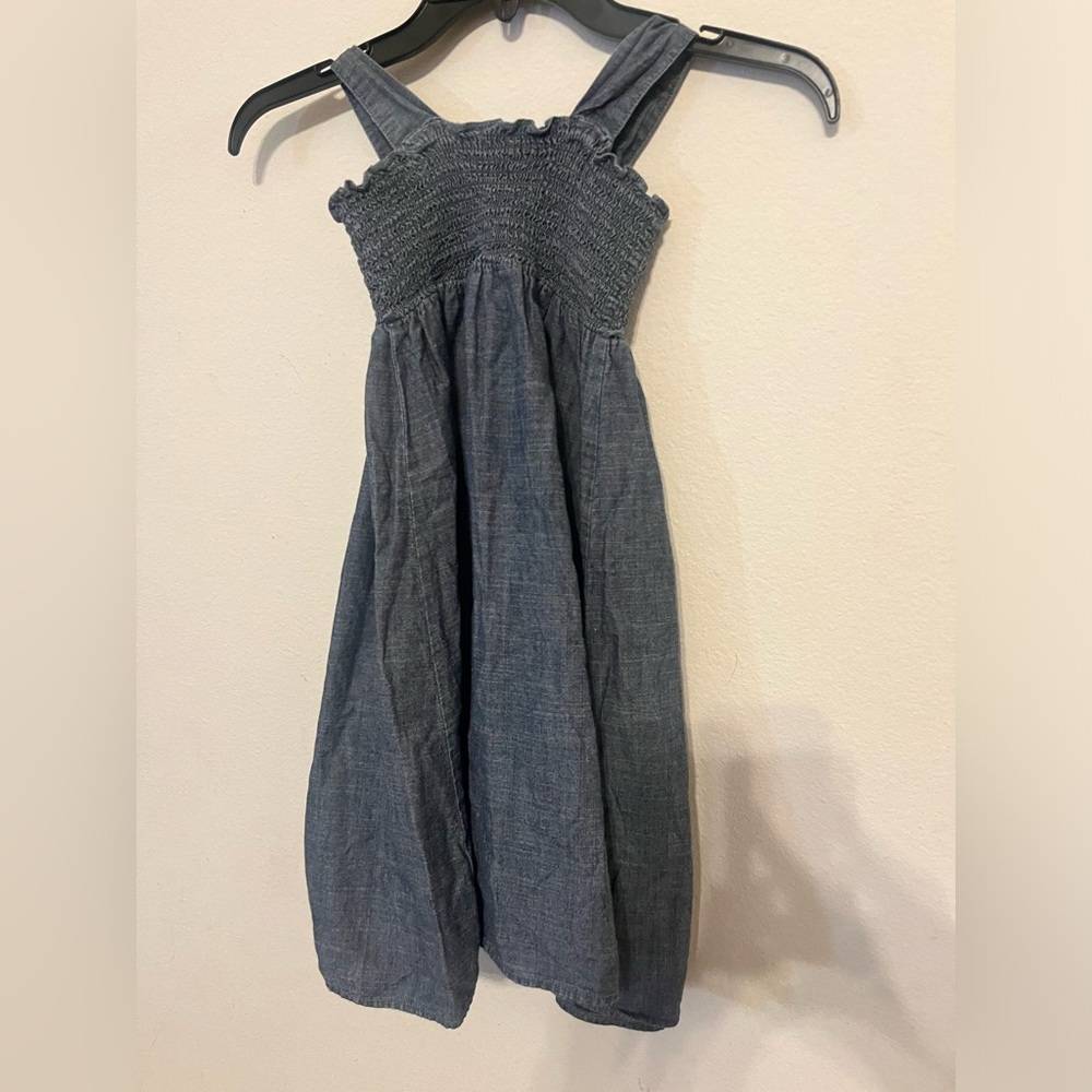 Old Navy Blue Smocked Square Neck Knee-Length Sundress